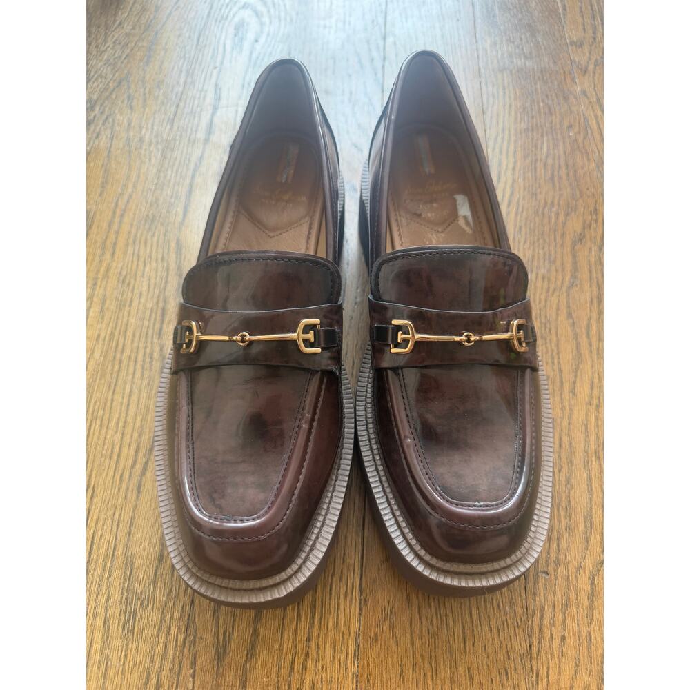 Sam Edelman Laurs Lug Sole Loafer in Chestnut Brown Size 8.5 - Picture 6 of 14